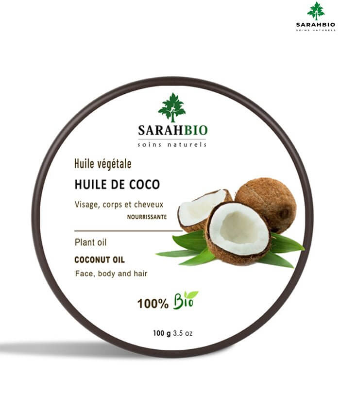 Huile de coco, cheveux et visage, 100 g